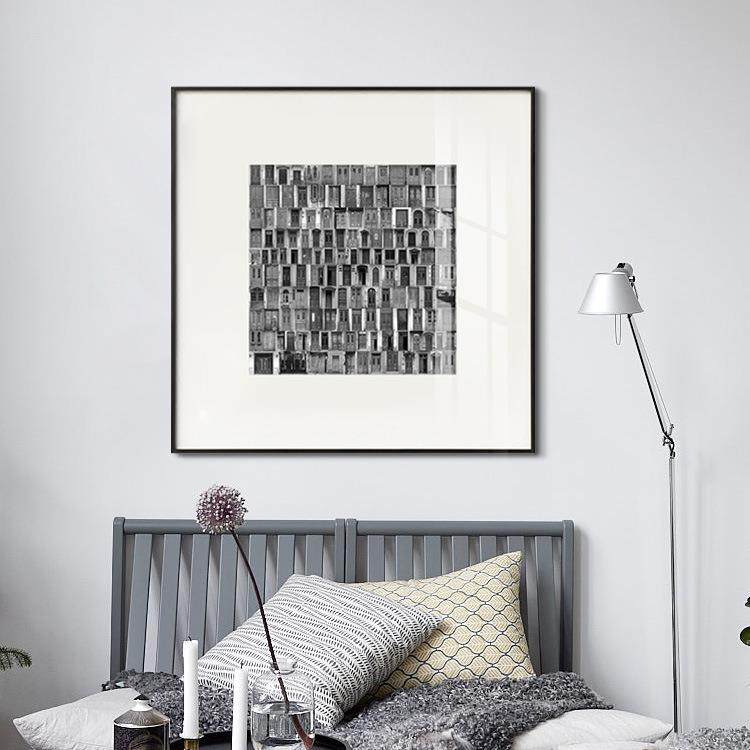 黑白拼贴艺术装饰画小众样板间售楼部挂画玄关走廊过道壁画大尺寸,自行车/骑行装备/零配件,更多零件/配件,淘宝优惠券,粉丝福利购,淘宝优惠卷