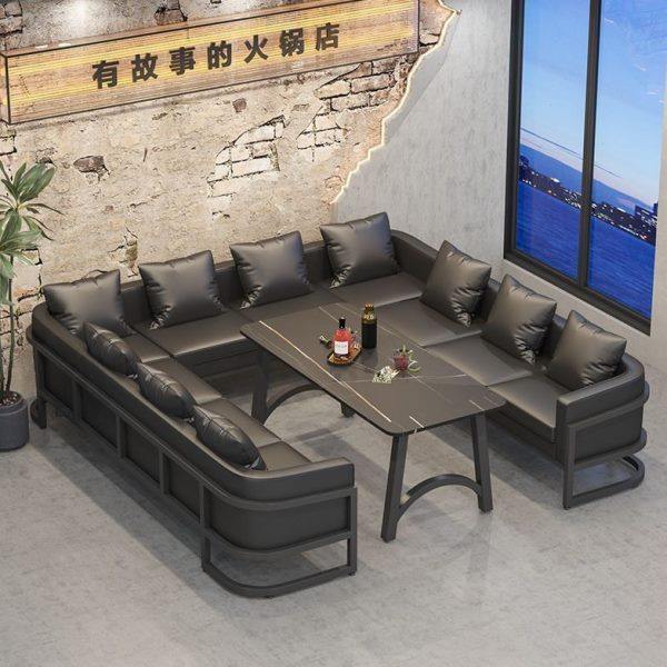 酒吧桌椅组合火锅卡座烧烤店火锅餐厅商用U型休息区接待工业沙发,商业/办公家具,卡座,淘宝优惠券,粉丝福利购,淘宝优惠卷