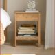 维莎实木床头柜北欧小型储物方几橡木收纳置物柜现代简约卧室家具