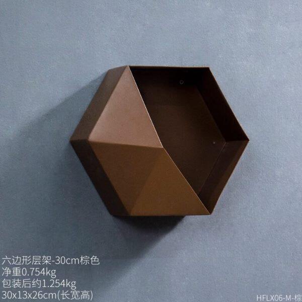 店铺挂墙场景饰品六边形铁艺装饰挂件壁挂欧式组合室内立体家居中