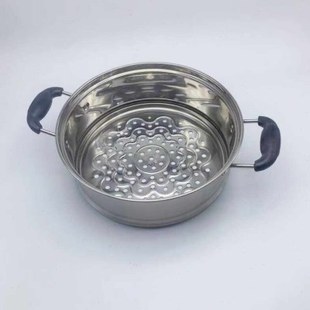 加高加厚304不锈钢蒸笼蒸屉蒸格家用大蒸锅配套锅篦子凹口锅多层