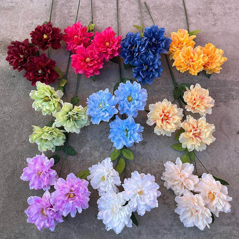 3头芙蓉牡丹家居装饰酒店橱窗餐桌摆件花艺设计样板间陈设假花,鲜花速递/花卉仿真/绿植园艺,仿真花,淘宝优惠券,粉丝福利购,淘宝优惠卷