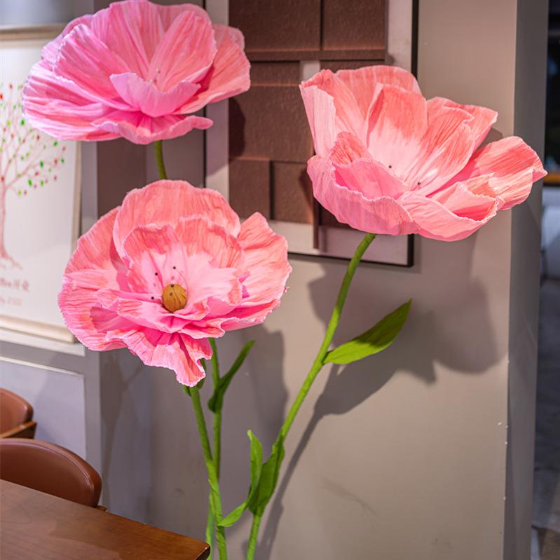 小红书同款仿真纸花多层立柱婚房布置婚礼活动背景装饰商场橱窗