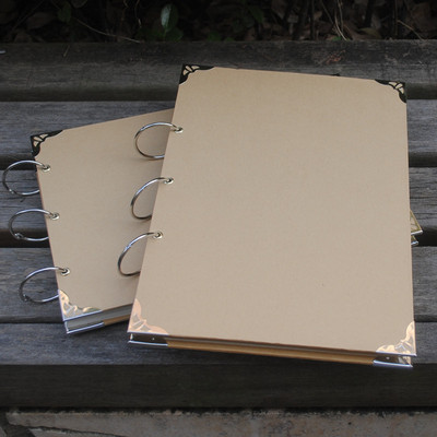 A5/A4空白活页速写本子 硬皮复古创意涂鸦手绘DIY 写生素描记事本