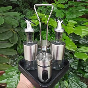 玻璃调味瓶罐商用餐厅创意调料盒酱油瓶醋瓶子辣椒油罐酱料瓶套装