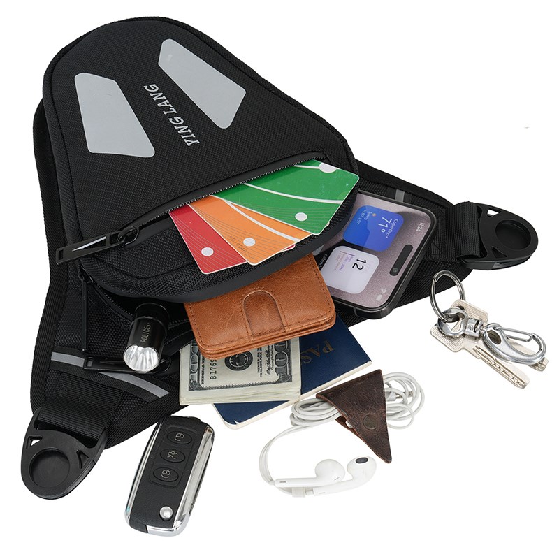 流行新款摩托车腿包骑士腰包可单肩胸挎摩旅工具包机车男女斜挎包