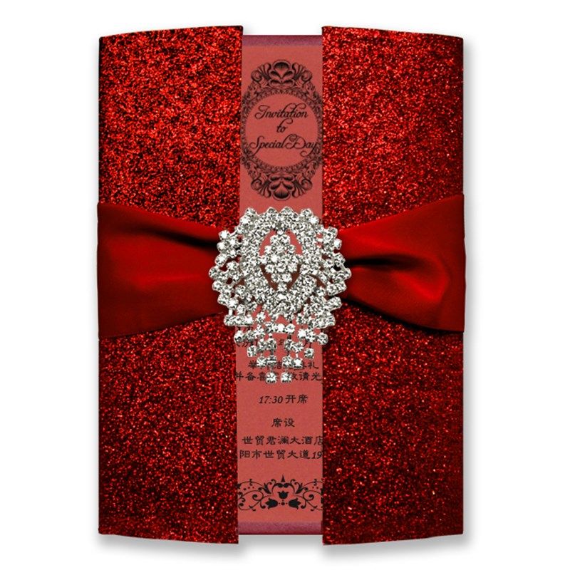 欧式结婚请柬请帖个性定制创意婚庆用品轻奢网红色喜帖商务邀请函