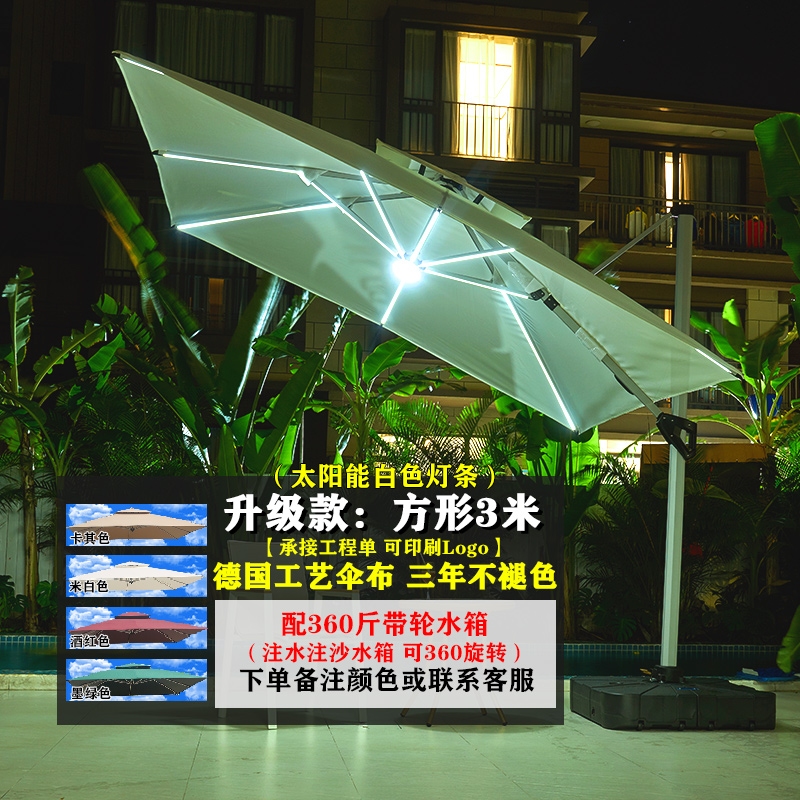 遮阳伞户外庭院h伞帐篷花园室外休闲露台遮阳伞logo可定制罗马伞