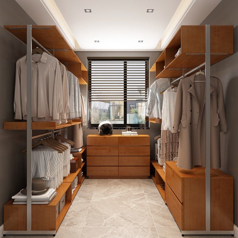 金属衣柜全实木2025新款爆款卧室家用铁艺钢架结构转角定制衣帽间