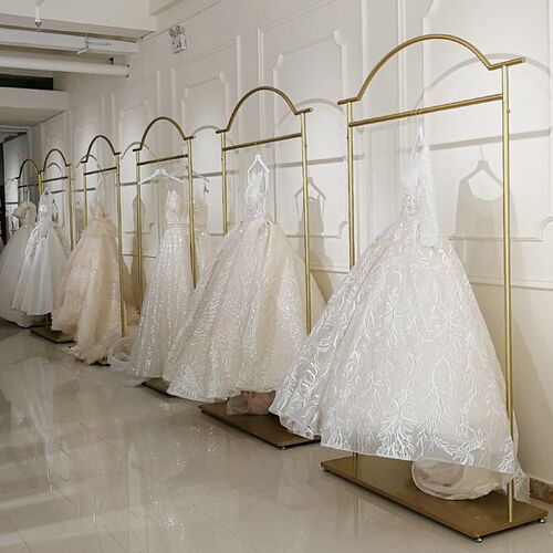 婚纱架子礼服馆展示架大拖x尾秀禾侧挂架影楼工作室落地架加粗