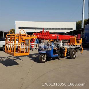 建筑工地用三轮小吊车32马力三轮车加装 吊机650加大旋转钻盘