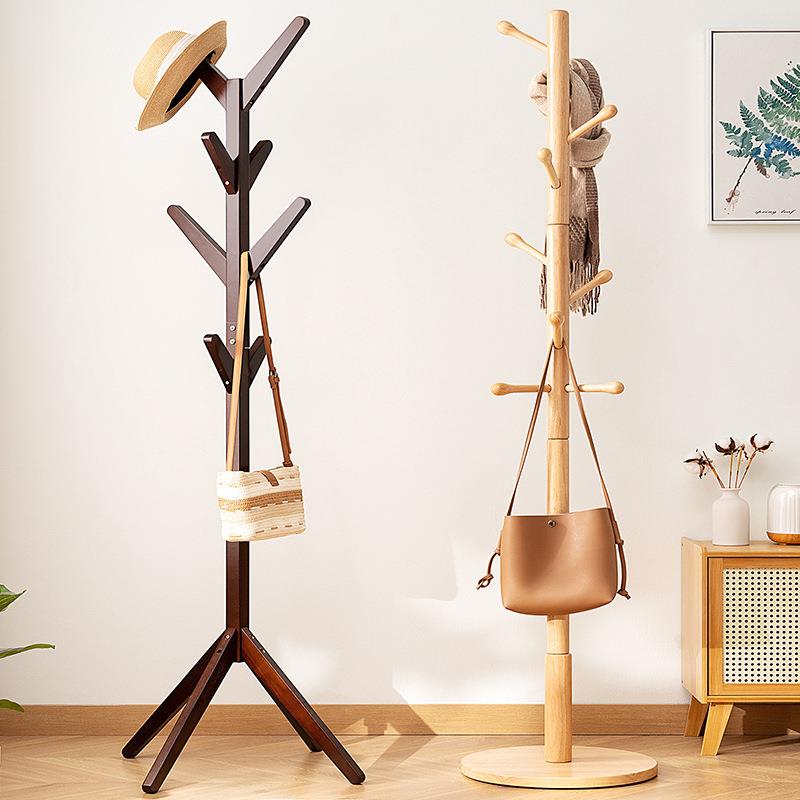 实木衣帽架衣架落地挂衣架挂衣服的家用落地架卧室立式简约架子