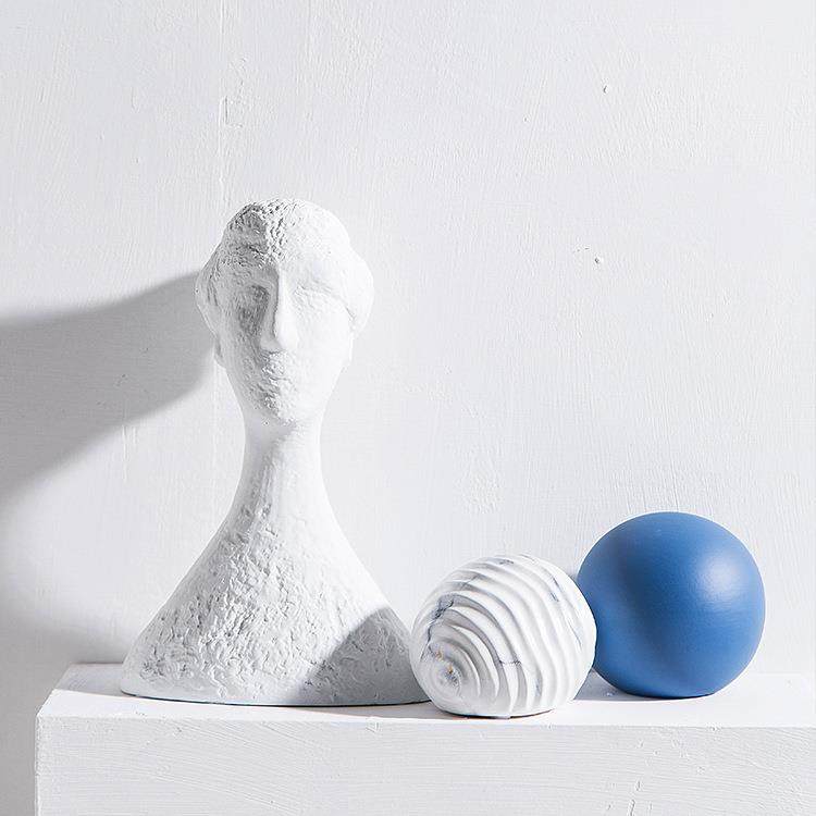 意式抽象人物雕塑摆件艺术白色装饰品样板间客厅玄关书柜摆设,特色手工艺,其他特色工艺品,淘宝优惠券,粉丝福利购,淘宝优惠卷