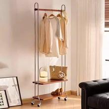加粗加厚实木衣帽架家用移动落地多功能衣架收纳挂衣架卧室置物架