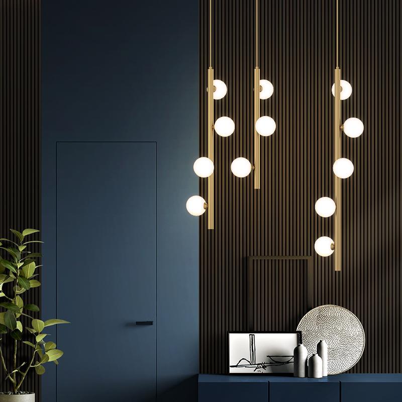 创意吊灯led全铜灯现代简约北欧客厅灯装饰背景主卧室灯床头灯具