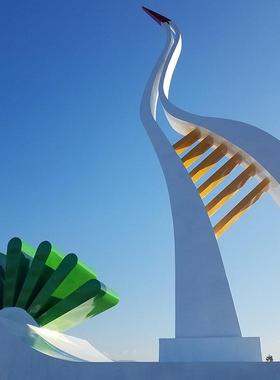 大型不锈钢景观雕塑户外广场园林城市地标性建筑雕塑来图制作