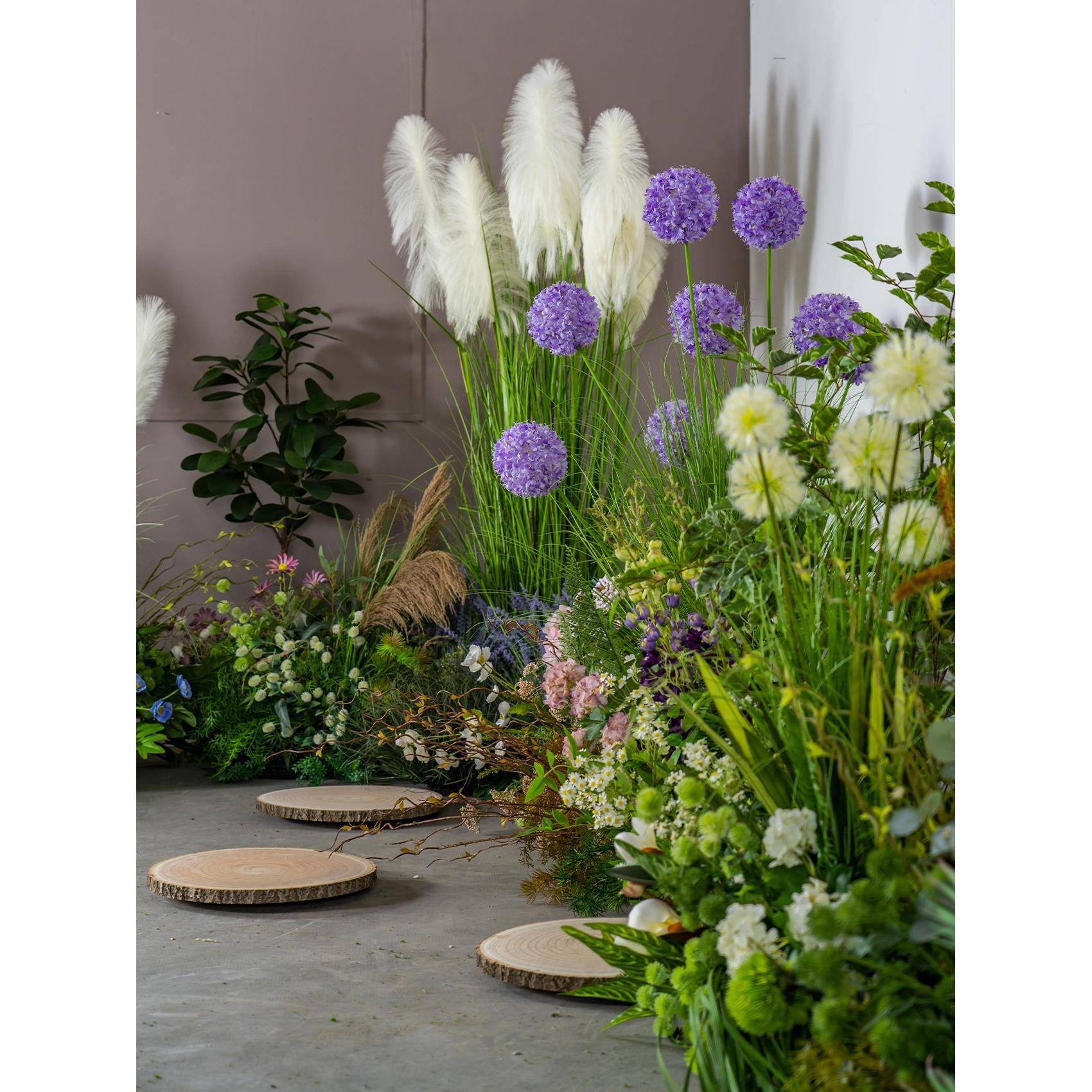 高端仿真绿植插花箱造景组合假花艺室内仿生植物落地轻奢摆件装饰