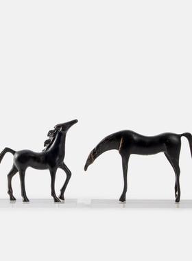 简约现代轻奢抽象金属动物雕塑软装饰品样板房间电视玄关柜摆件