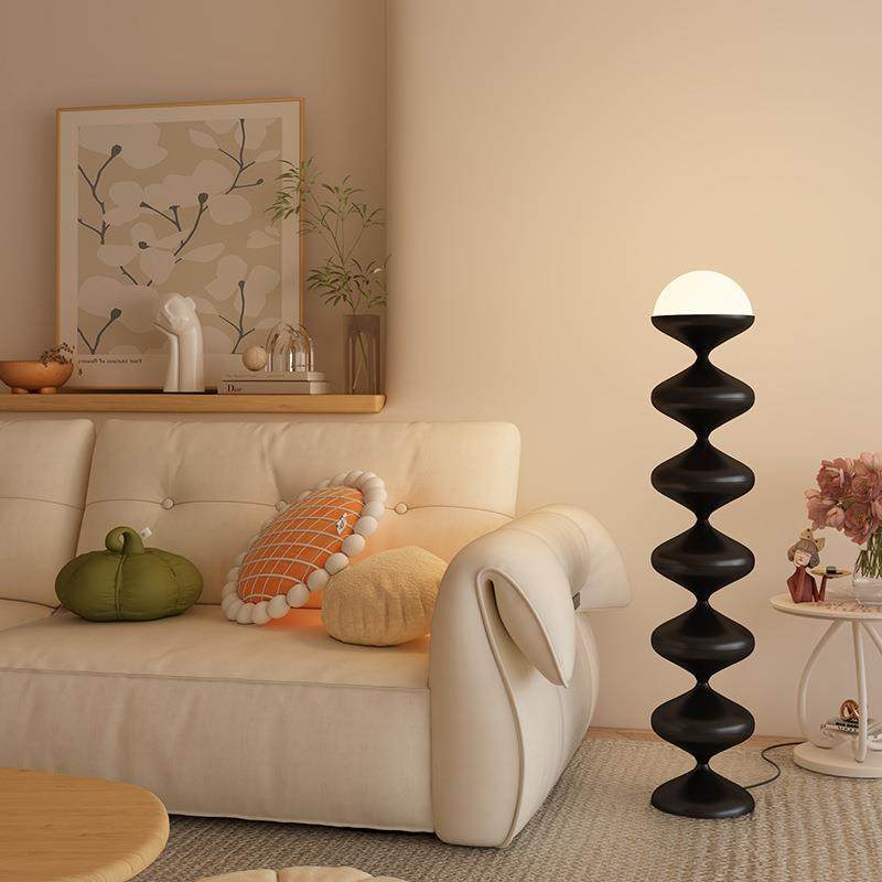 北欧中古奶油风葫芦落地灯装饰高级氛围感客厅卧室沙发旁立式摆件