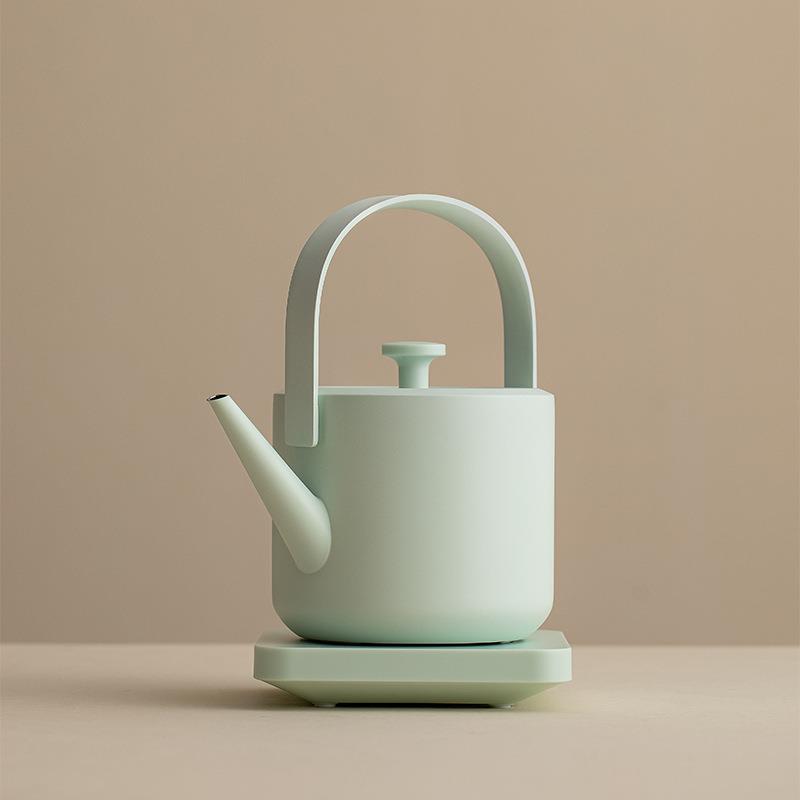 新品小提天青色日式双层电热水壶家用自动断电提梁烧水壶泡茶专用