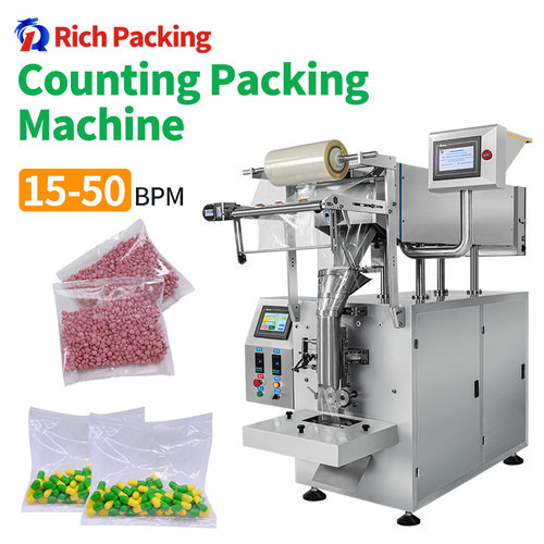Buttons Count  Into Sachet Capsule Counting Pack Machine