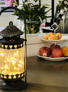 摆件户外摩洛哥风灯蜡烛台阳台布置庭院草地氛围灯花园装饰
