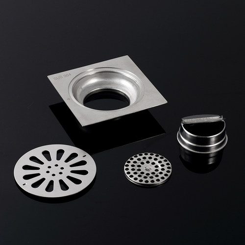 15CM大号304不锈钢天台地漏110管室外户外露台屋顶花园防虫防臭