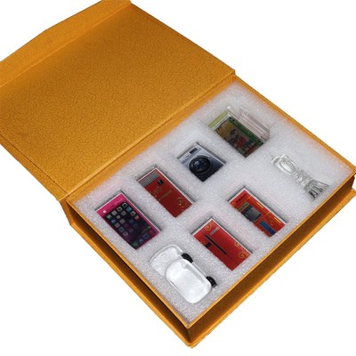 水晶套装墓地随葬品骨灰盒下葬摆件骨灰寄存清明家电汽车陪葬品