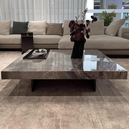 DEEVINCI天然大理石方茶几现代简约大户型客厅极简家用奢石茶几桌