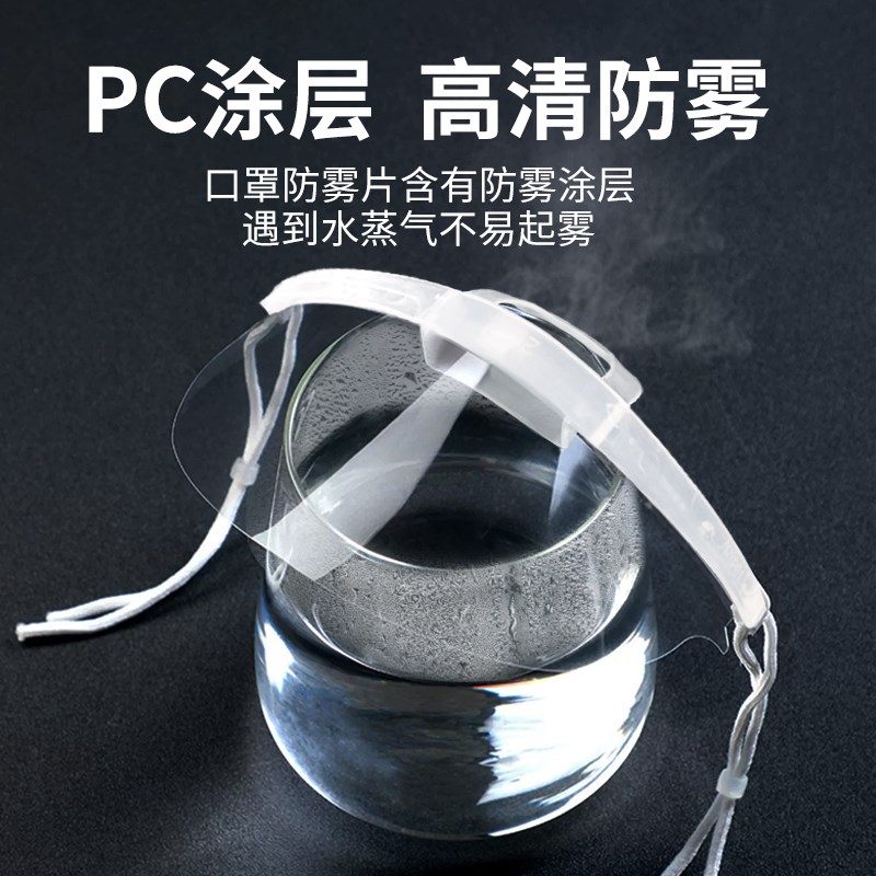 口罩餐饮专用厨房厨师炒菜防飞沫口水食品级卫生塑料透明面罩微笑