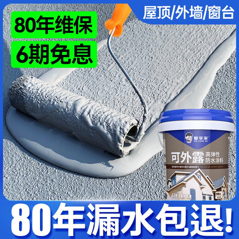 防水材料屋顶补漏平房顶楼顶专用防水涂料外墙屋面裂缝防漏防水胶
