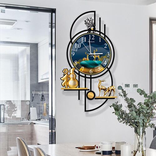 客厅挂钟新e款创意钟表高端轻奢挂表餐厅装饰挂钟时尚挂墙家用时
