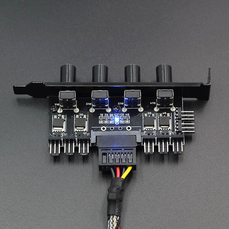 机箱风扇调速器 PCI位 电脑风扇调F节 8路风扇调速器  旋钮控制