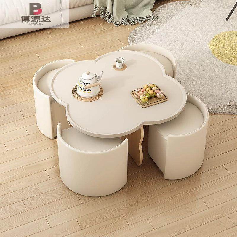 奶油风四叶草茶几新款客厅家用创意边几现代简约设计网红圆形茶桌,清洗/食品/商业设备,风口/风叶/风机配件,淘宝优惠券,粉丝福利购,淘宝优惠卷