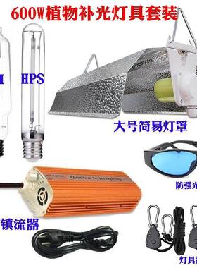 欧洲出口600W电子镇流器简易灯罩植物生长补光灯具套装种植补光