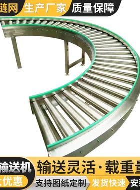 环形转弯机90度180度输送机流水线装卸货转弯传动带小型输送机