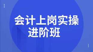 支持试看实操联盟会计实务实训会计上岗实操进阶班零基础高清网课