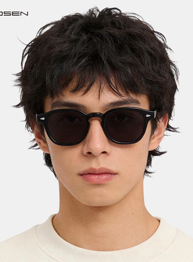 时尚复古小脸显瘦黑色方框户外简约近视太阳镜百搭板材防晒墨镜