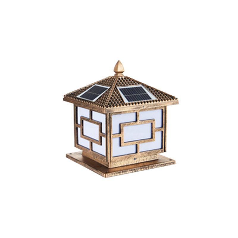 太阳能方形柱头灯室外庭院别墅墙头围墙LED大门灯家用户外门柱灯