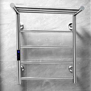 厂家直供智能电热毛巾架浴室双层置物架烘干架不锈钢电加热毛巾架