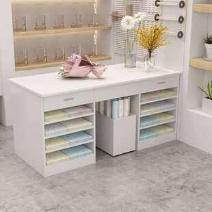 多功能操作台插花展示台包装纸收纳柜鲜花店花架抽屉式工作台桌子