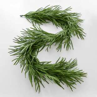 跨境圣诞节装饰PE叶圣诞藤条橱窗桌面场景布置诺福克圣诞装饰品