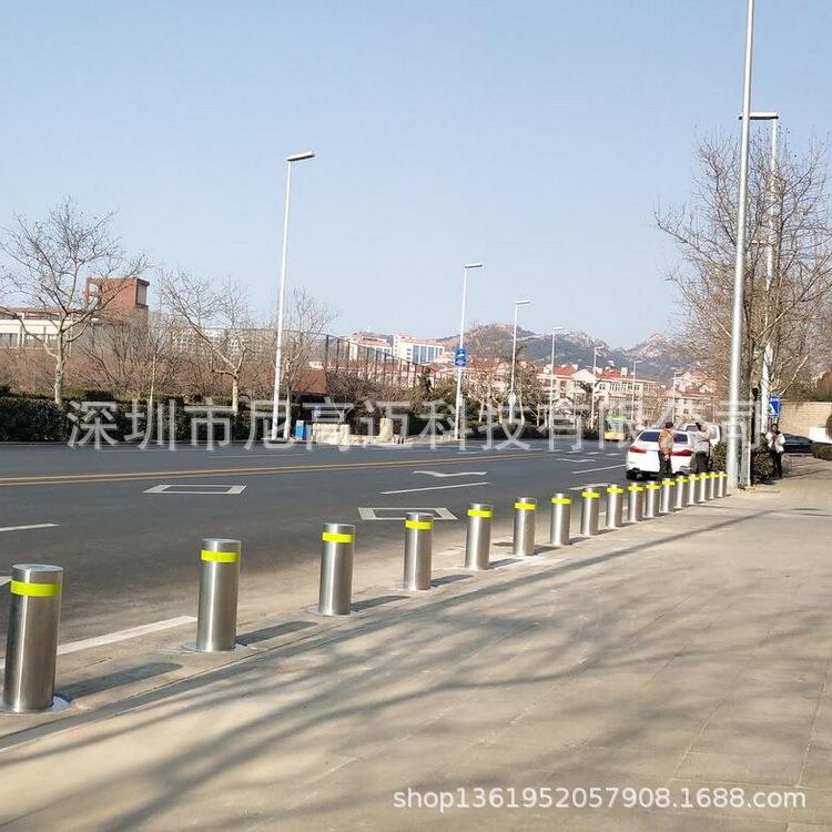 厂家供应手动桩 园林道路隔离半自动升降柱 成都气动液压防撞地庄