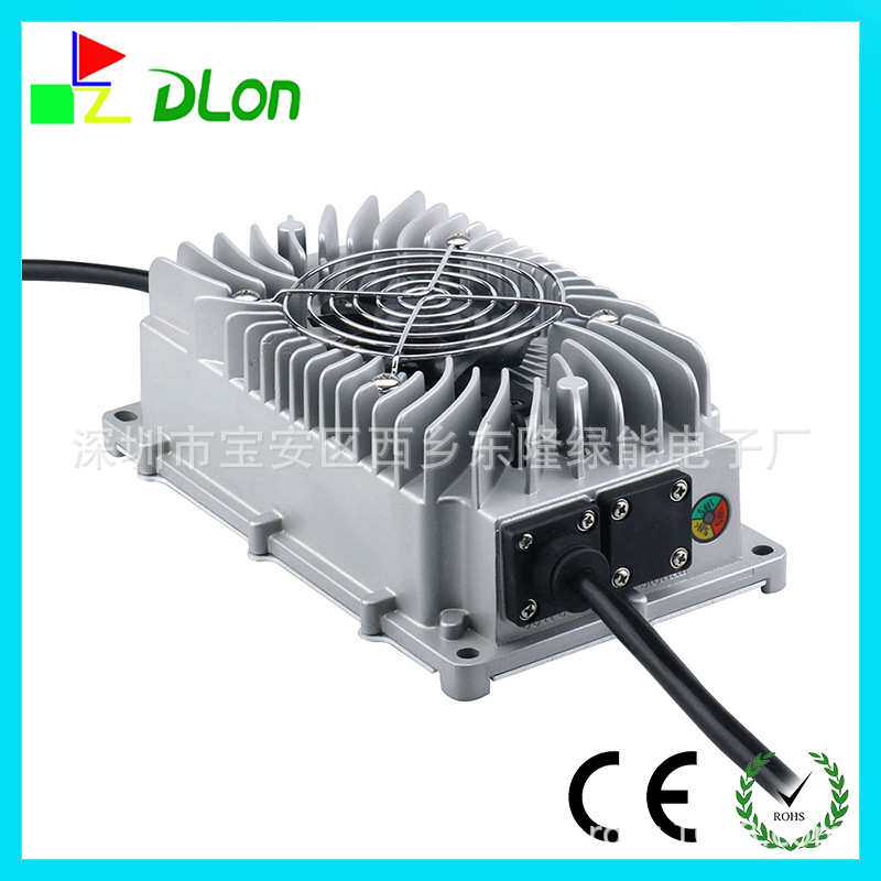 IP67电动船用防水全密封灌胶带风扇24V20A充电器25.2V20A