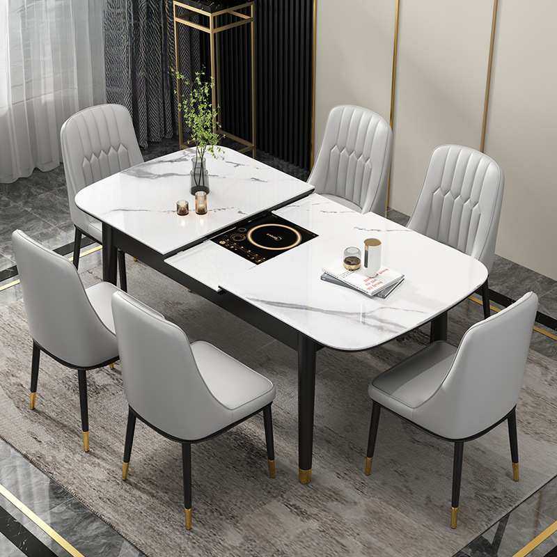 现代简约岩板餐桌椅组合带电磁炉多功能小户型长方形餐桌家用饭桌,模玩/动漫/周边/娃圈三坑/桌游,模型制作工具/辅料耗材,淘宝优惠券,粉丝福利购,淘宝优惠卷