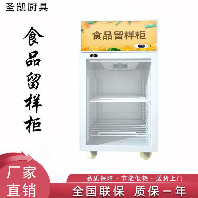 冷藏保鲜幼儿园食品留样柜带锁餐厅食堂家用小冰箱商用展示留样柜
