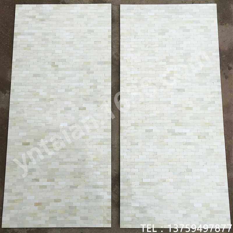 厂家牛骨马赛克 家居装饰牛骨片牛角切片 牛骨原材料工艺品定 制