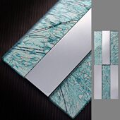 蓝色金属玻璃马赛克瓷砖背景墙玄关餐厅酒吧长条网红艺术装 饰墙砖