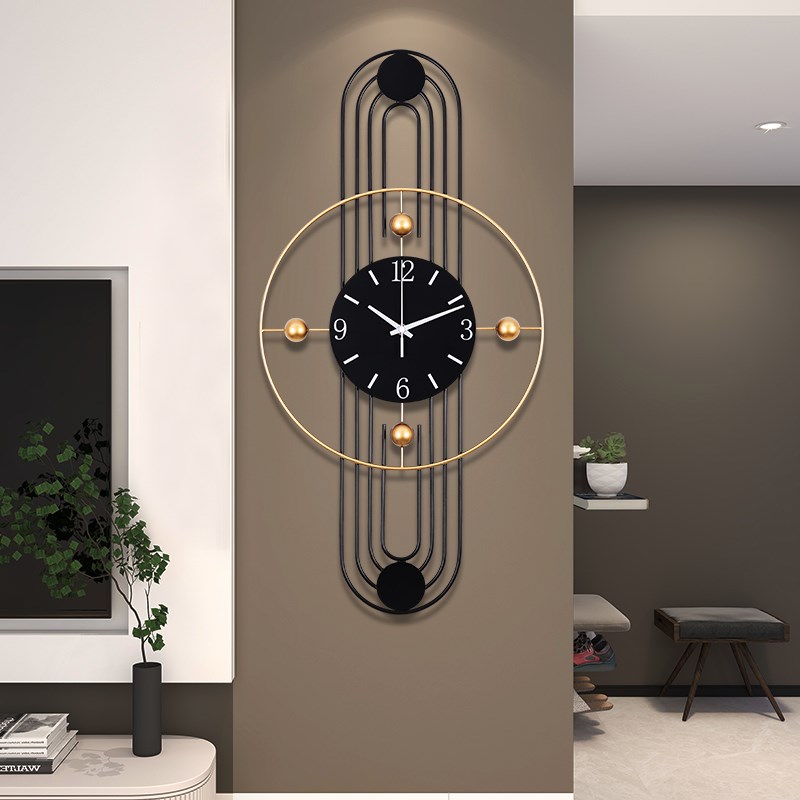 龙笛时钟挂钟f客厅现代极简挂墙挂表家用时尚2025新款创意静音钟