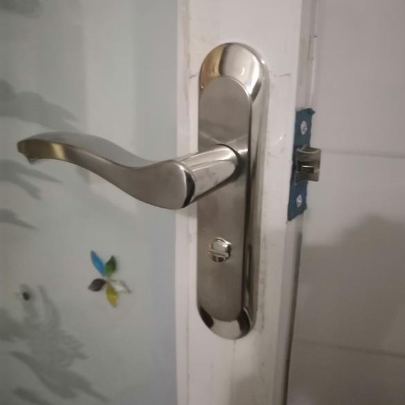 卫生间把手钥匙门锁不锈钢u门锁浴室门锁通用型铝合金洗手间无厕